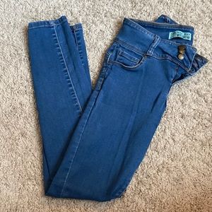 Wax Jean Medium Blue Skinny Jeans, Junior’s Size 3